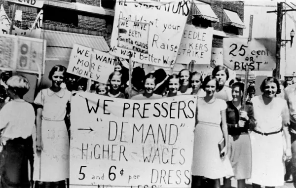 Women pressers on strike for higher wages
by Kheel Center, Cornell University Library